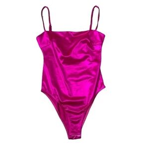 Anthropologie 4SI3NNA Alexander Bodysuit in Magenta - NEW with Sample Tag
